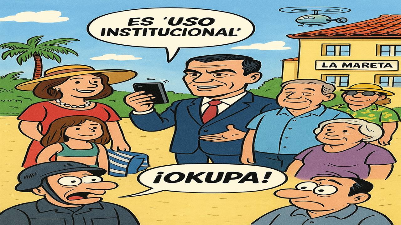 La familia Sánchez “okupa” La Mareta: vacaciones reales con permiso turístico, no para convivir La familia Sánchez “okupa” La Mareta: vacaciones reales con permiso turístico, no para convivir