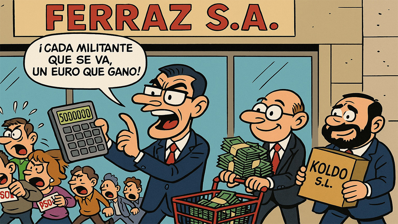 El PSOE pierde militantes a puñados… ¡pero se forra como nunca!