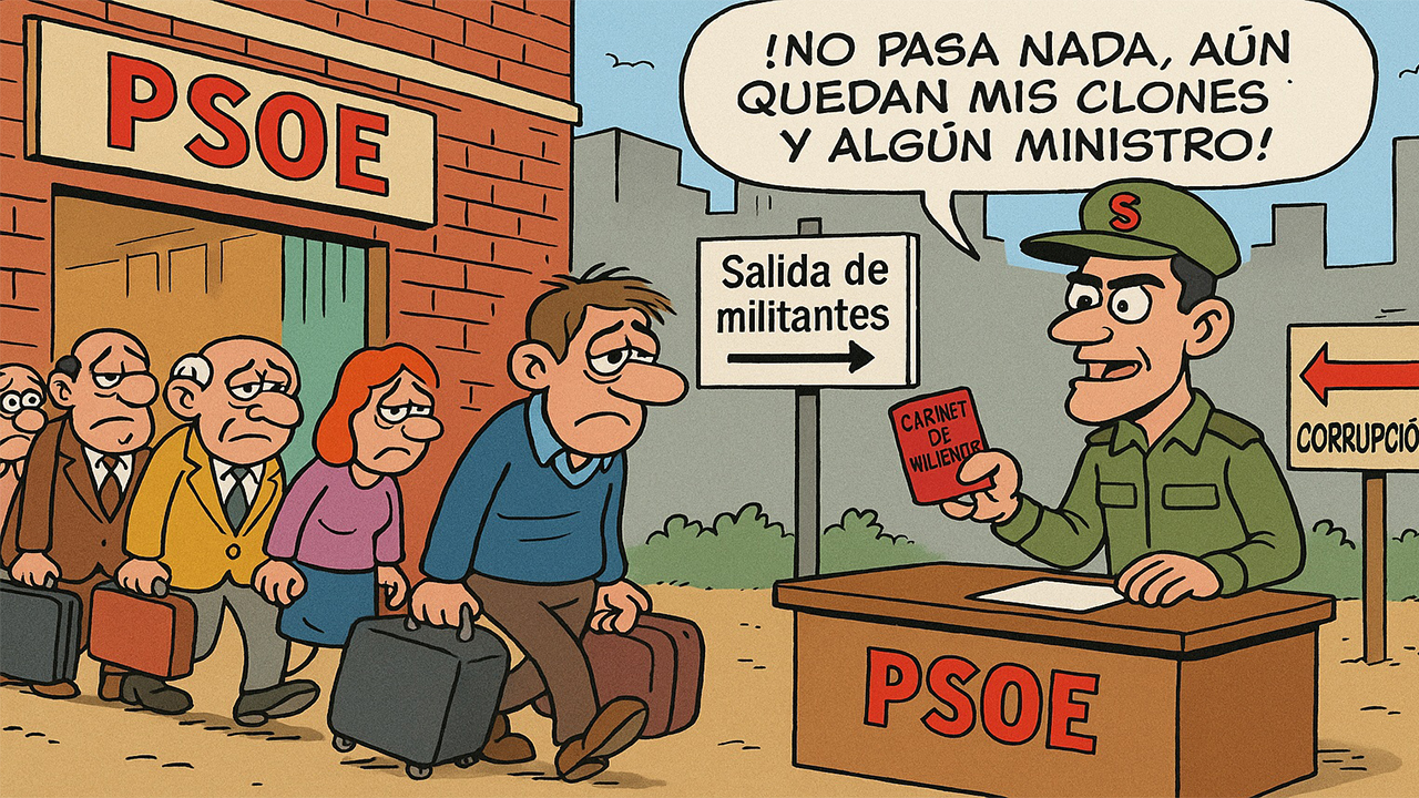 Éxodo socialista: 26.000 afiliados huyen del PSOE de Sánchez mientras la corrupción hace conga