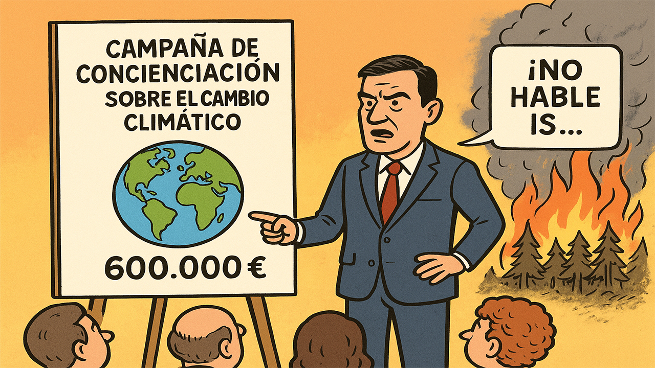 Campaña de Cambio Climático 600 000 €… ¡pero olvida los incendios!